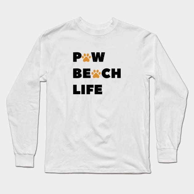 Paw Beach Life Long Sleeve T-Shirt by notami